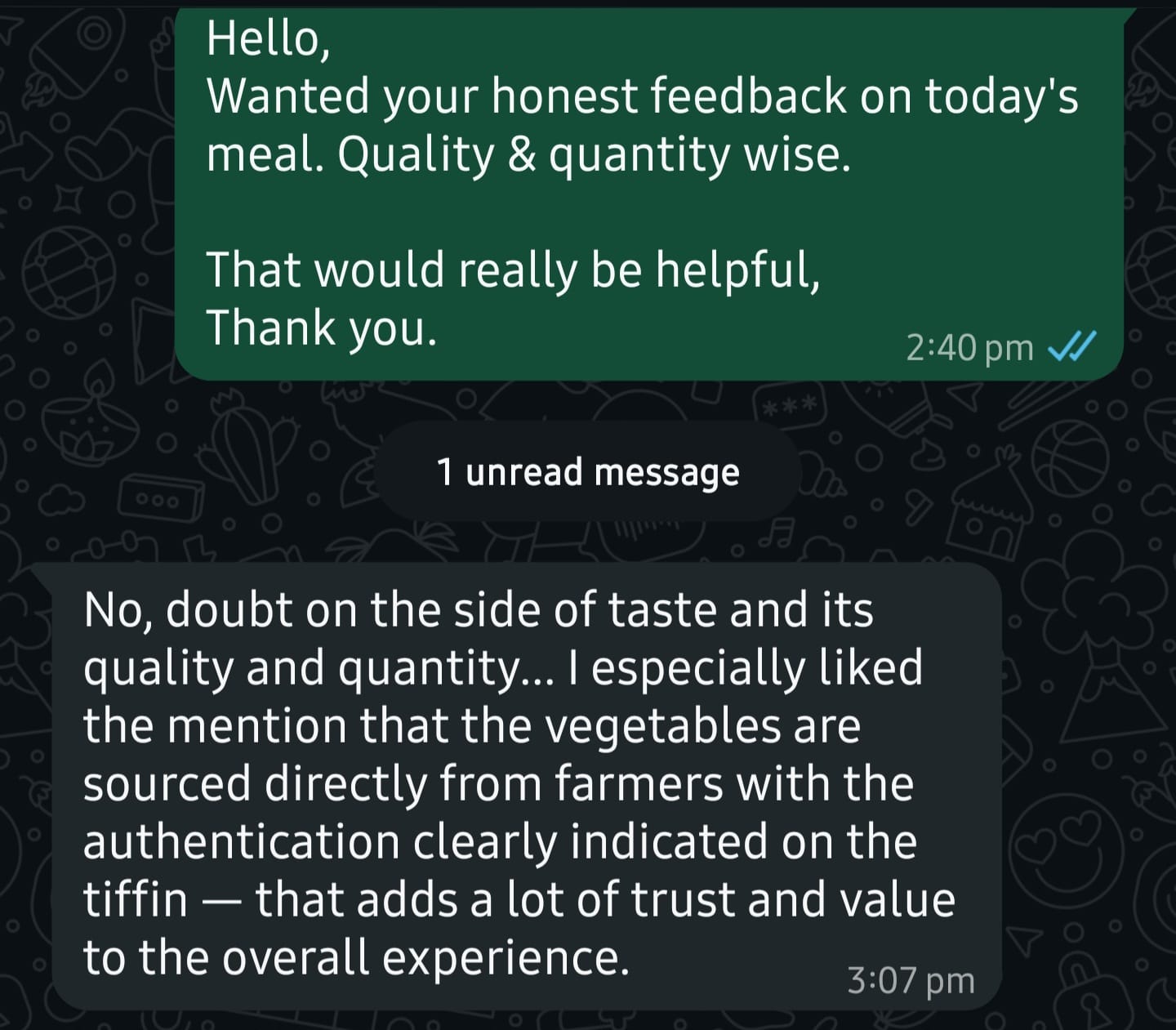 Customer review from John Doe